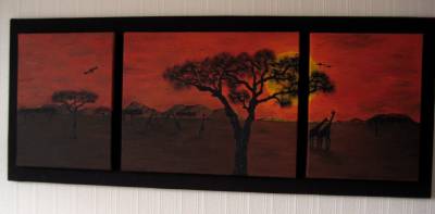 Afrika, olieverf