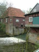 De watermolen (koren- en zaagmolen) in het centrum van Nordhorn.