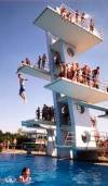 De duiktoren in het Freibad